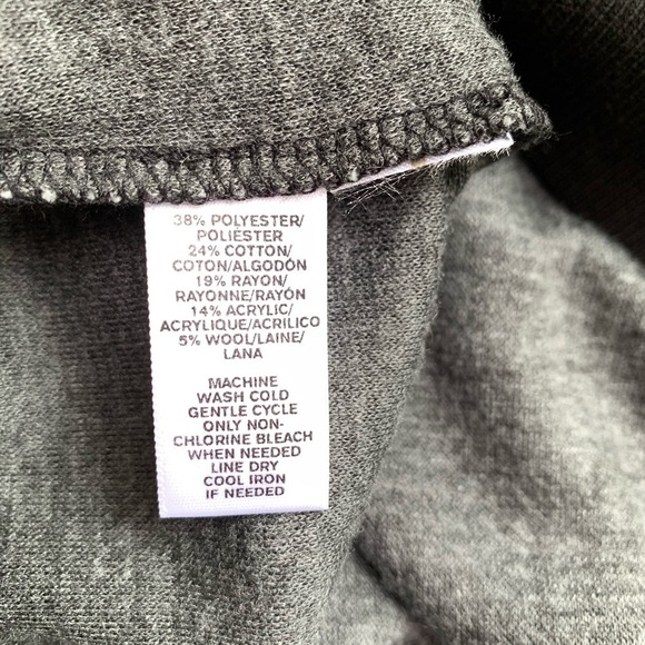 Lou & Grey Gray Black Zipper Back Knit Sweater M - Picture 8 of 8